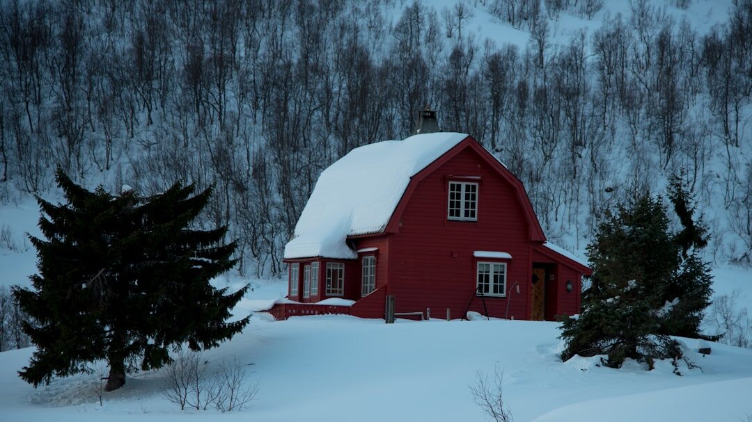 mountain chalet snow