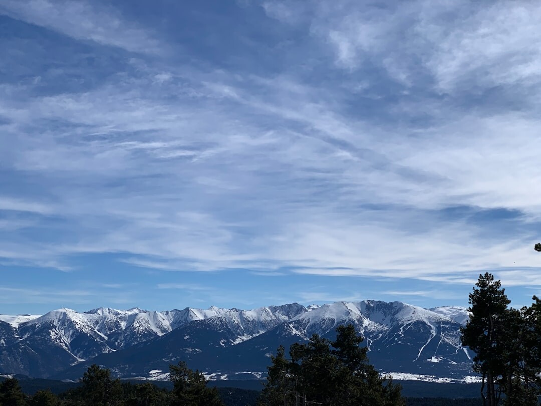 snowy mountain resort